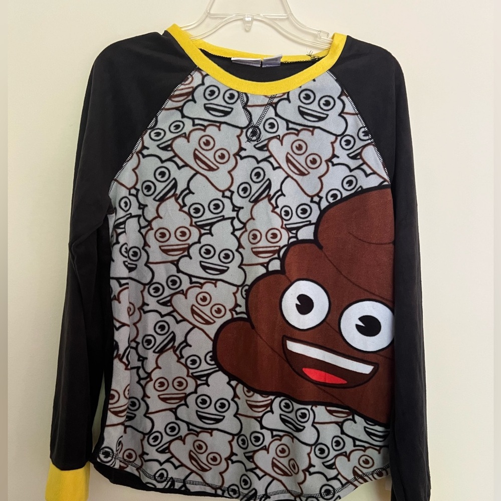 Poop emoji pajama top